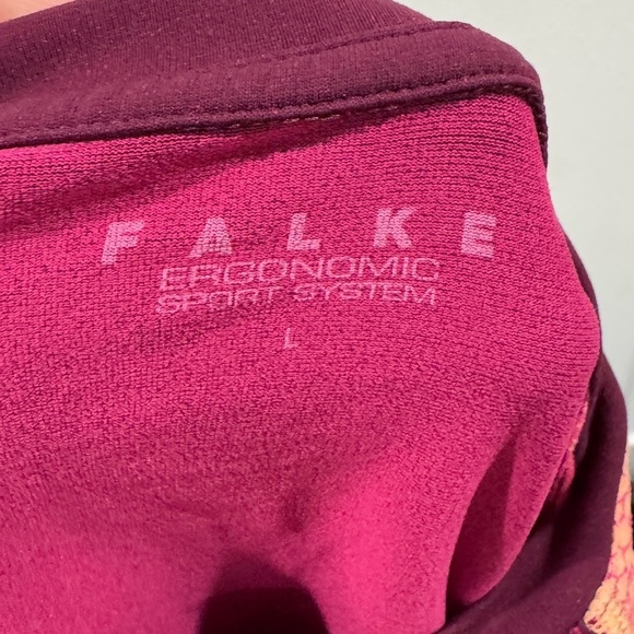 Falke Women’s Ergonomic Sport System Long Sleeve Running Purple Orange Shirt L - Picture 15 of 16